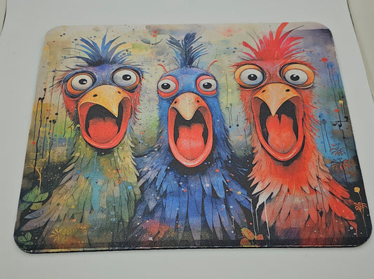 CRAZY CHICKENS MOUSE PAD