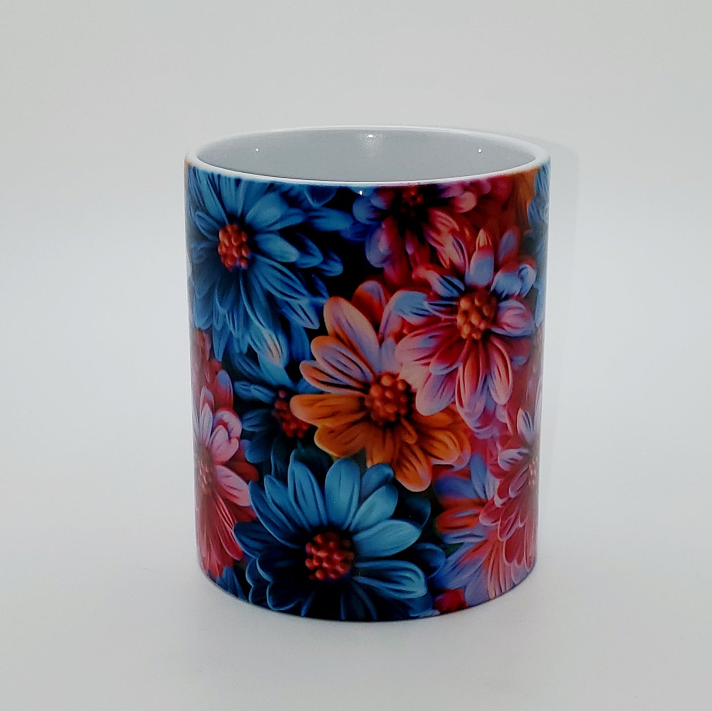 BLUE AND PINK 3D FLOWERS